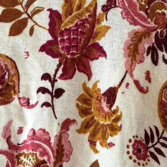 Spartina 449 Fall Floral Crewneck Sweater, Size Medium - Picture 7 of 16